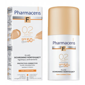 PHARMACERIS F FLUID OCHRONNO-KORYGUJĄCY NAJWYŻSZA OCHRONA SPF 50+  SUN-CORRECTION 02 SAND 30 ML